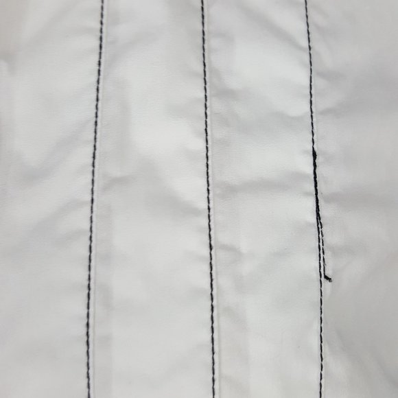 Antilia Femme Women size L Blouse Buttons Down Collared Pleated Stretch - Picture 4 of 9